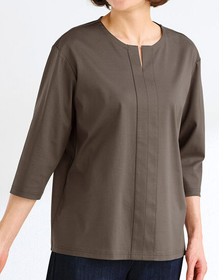 キーネックデザインＴシャツ, , main