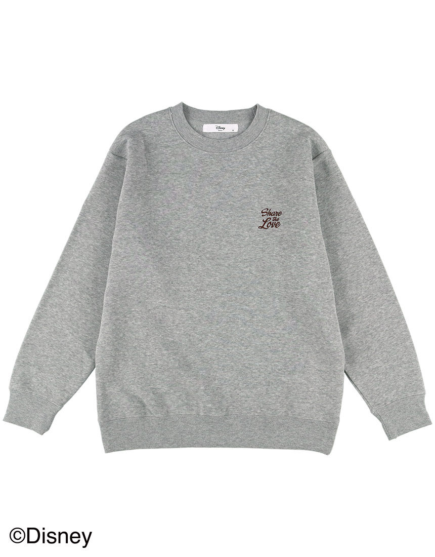 Lingè Noël ランジェノエル ミッキーサガラ刺繍 裏起毛クルーネック