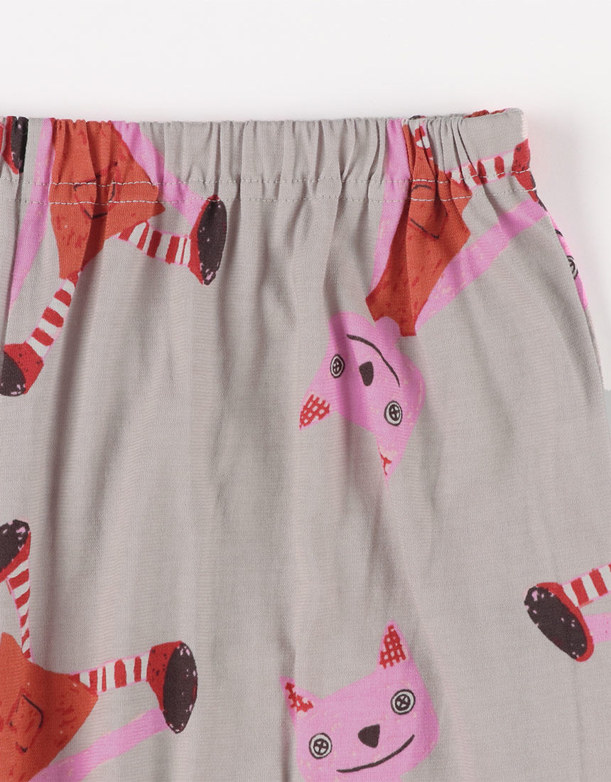 アツコマタノ 【綿100％】愛らしい猫のぬいぐるみデザイン パジャマ