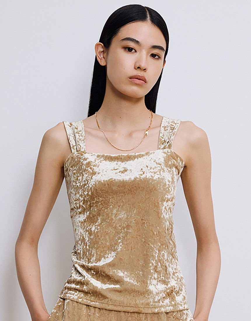 OUR WACOAL カップインベロアキャミソール アウター トップス