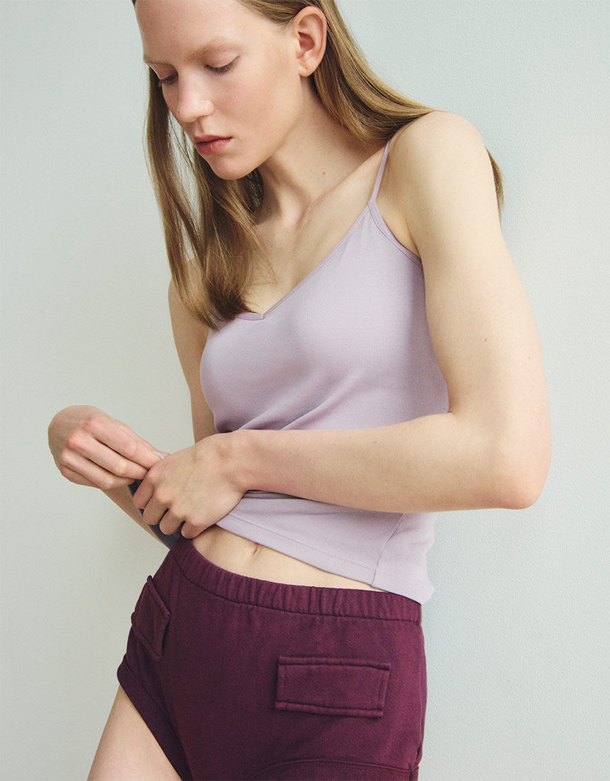 OUR WACOAL 【通気性メッシュカップ】カップインVネック