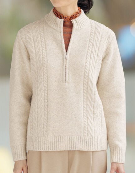 ジップアップセーター, , main