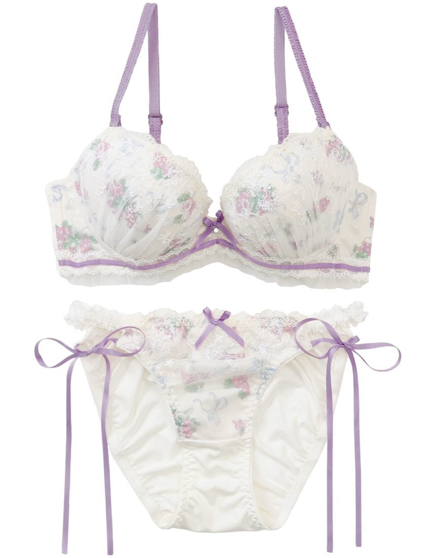 Lingè Noël ランジェノエル レザンリュバン ブラ＆ショーツセット