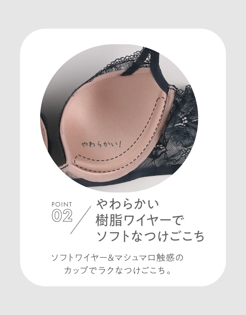 アンフィ ソフトなつけごこち 3／4カップブラ BOG308｜ワコール直営