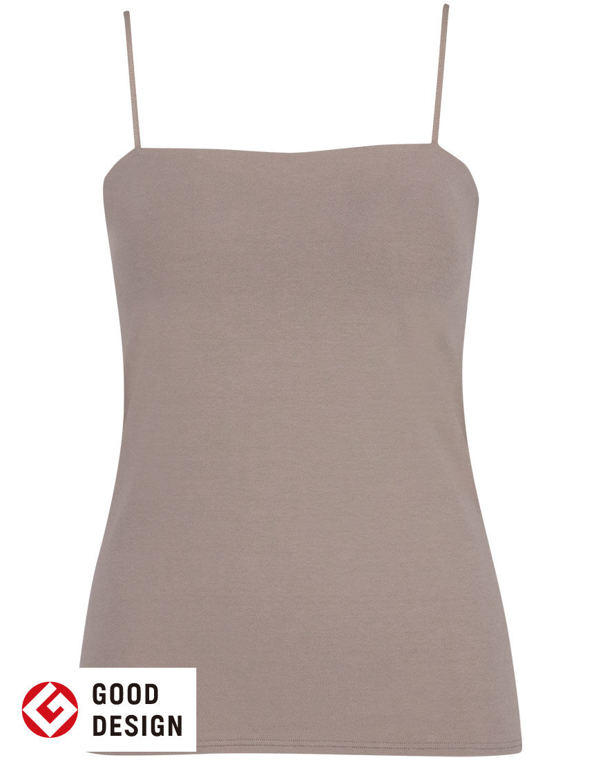 ブラトップ/綿混/ストラップ細め【シンクロブラトップ】 カップ付きインナー ブラトップ/綿混/ストラップ細め【シンクロブラトップ】 カップ付きインナー