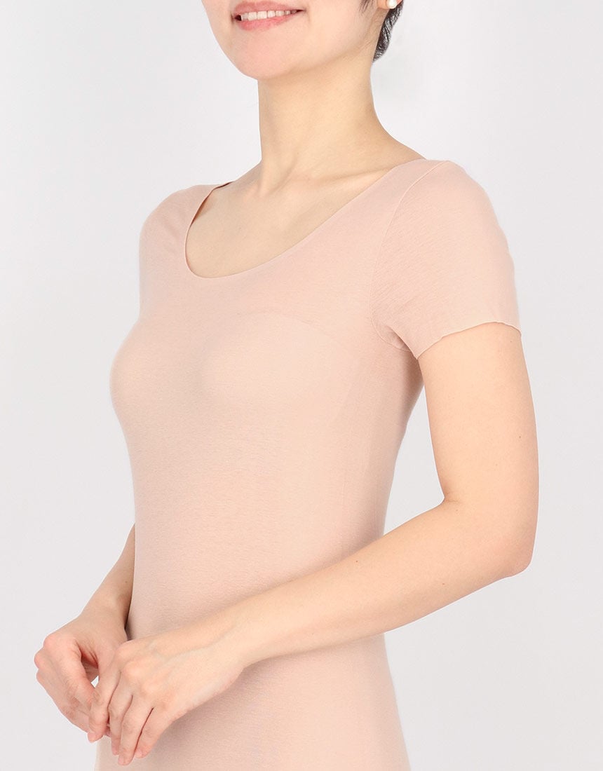 レディスインナー　トップ（２分袖）, , hi-res