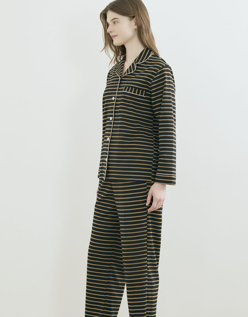 ウンナナクール 【綿混】ポンチボーダーパジャマ パジャマ LP6463