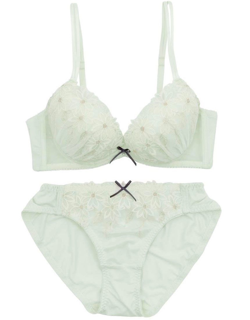 ワコール トレフル 上下セット Lingè Noël ランジェノエル フランネルフラワー ブラ＆ショーツセット