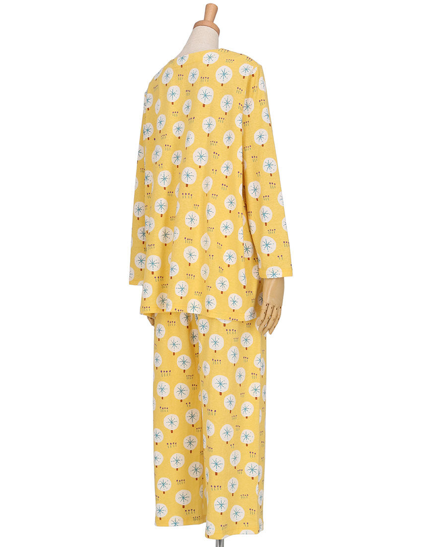 アツコマタノ 【綿100％】大きな木が大胆なテキスタイル パジャマ