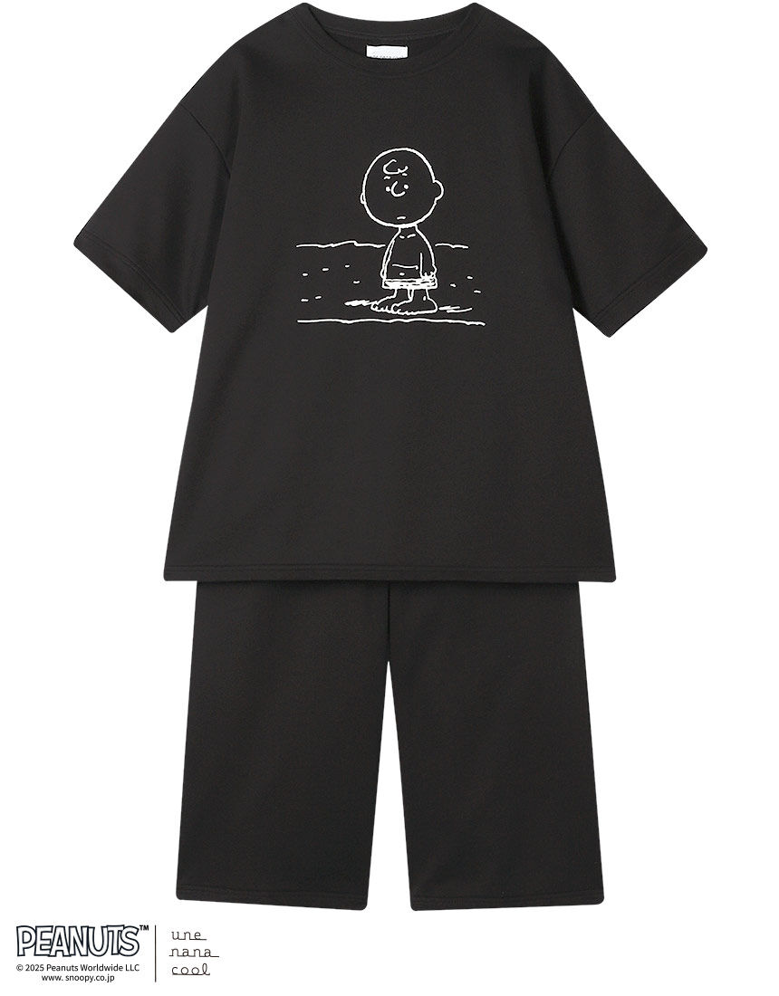 【綿100%】PEANUTS × une nana cool 度詰コーマシルケットミニ裏毛パジャマ パジャマ 【綿100%】PEANUTS × une nana cool 度詰コーマシルケットミニ裏毛パジャマ パジャマ
