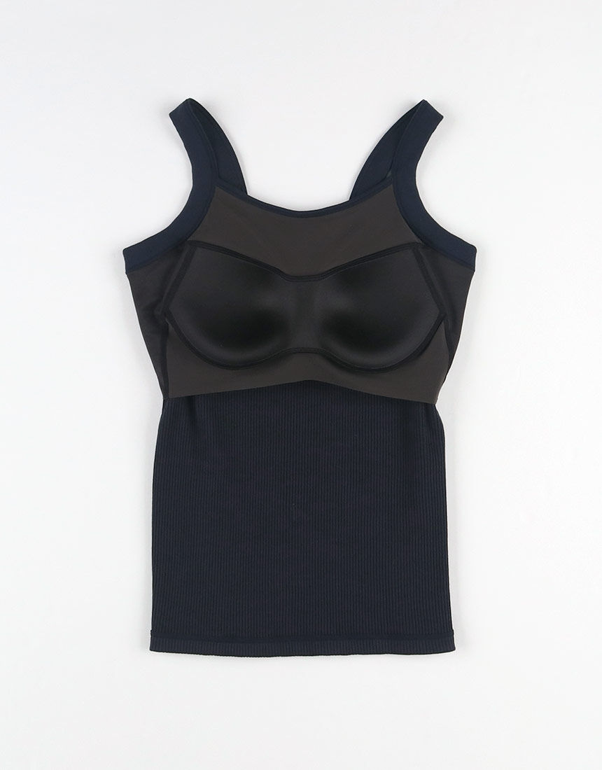 OUR WACOAL 【新色】カップインラウンドネックタンクトップ