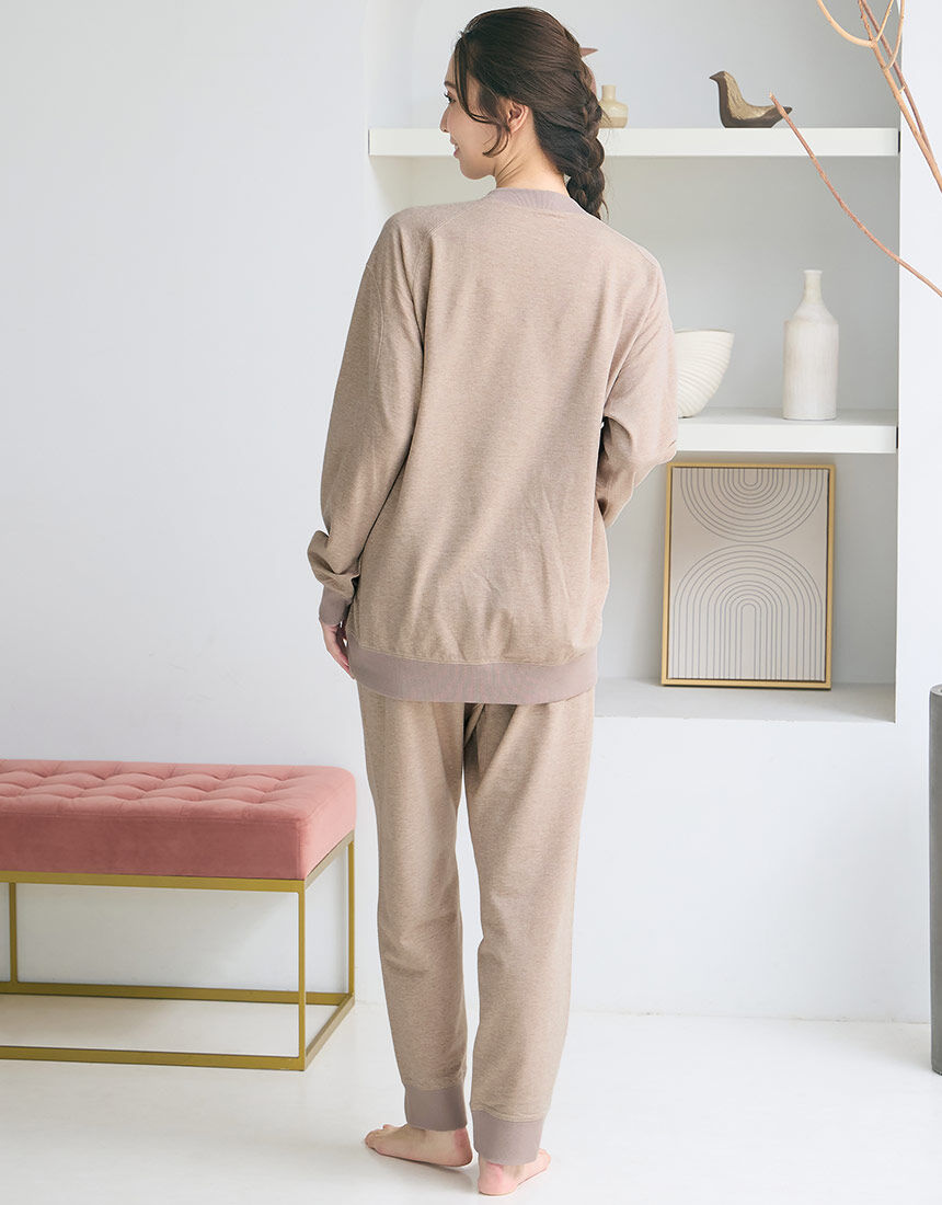 Wacoal Just Pajamas Mサイズ ベージュ ドット柄新品未使用 ワコール／睡眠科学 【綿100％】ここちよく眠れるパジャマ なめらか