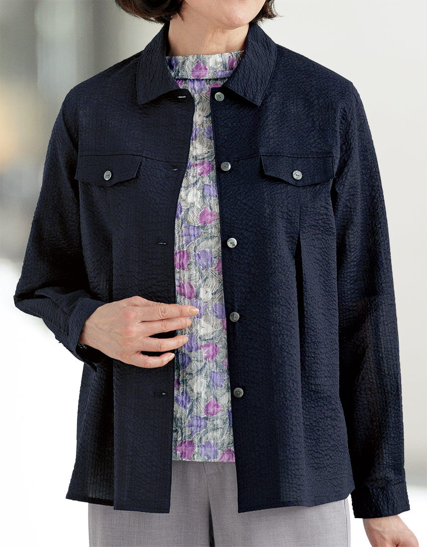 シアーデザインブラウス, , hi-res