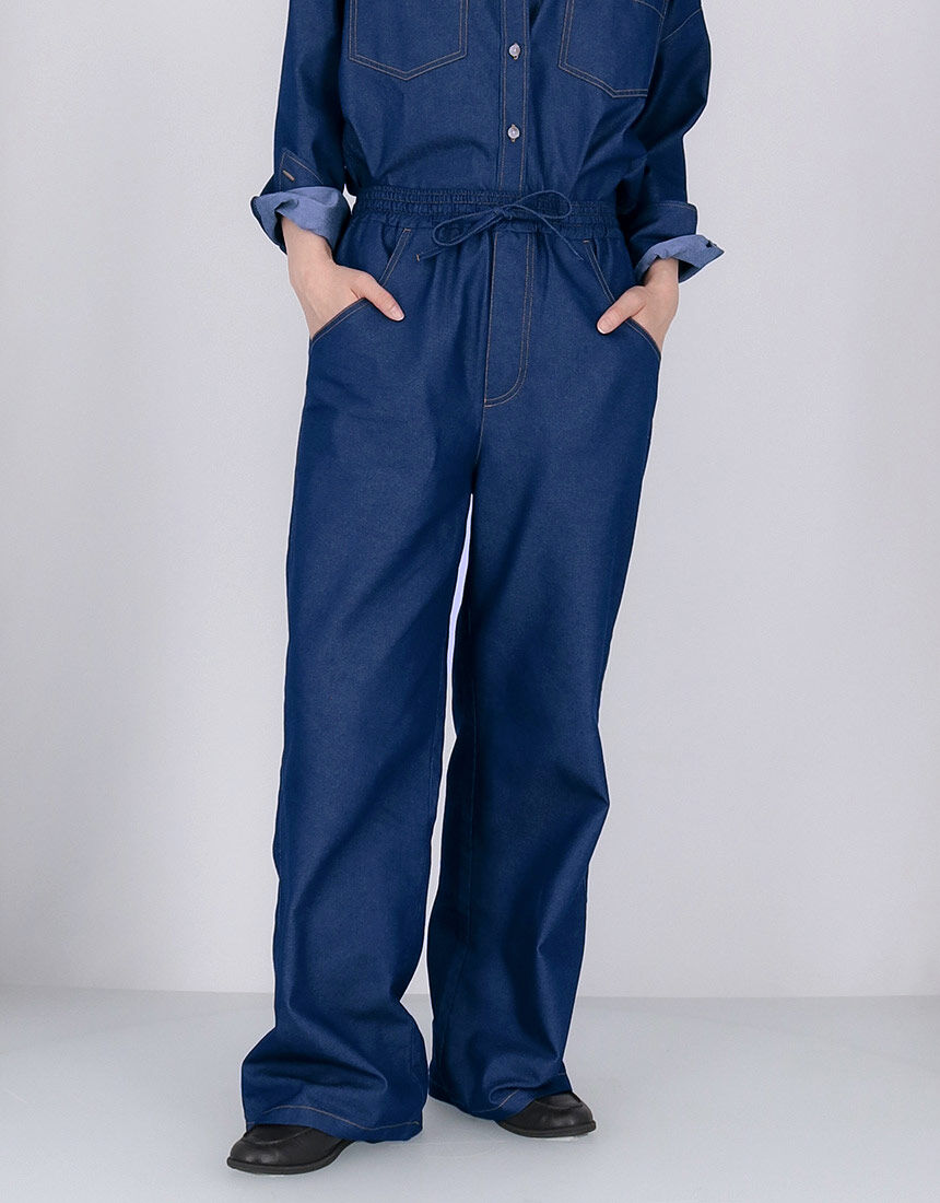 OUR WACOAL デニムワイドパンツ アウター パンツ JOX545