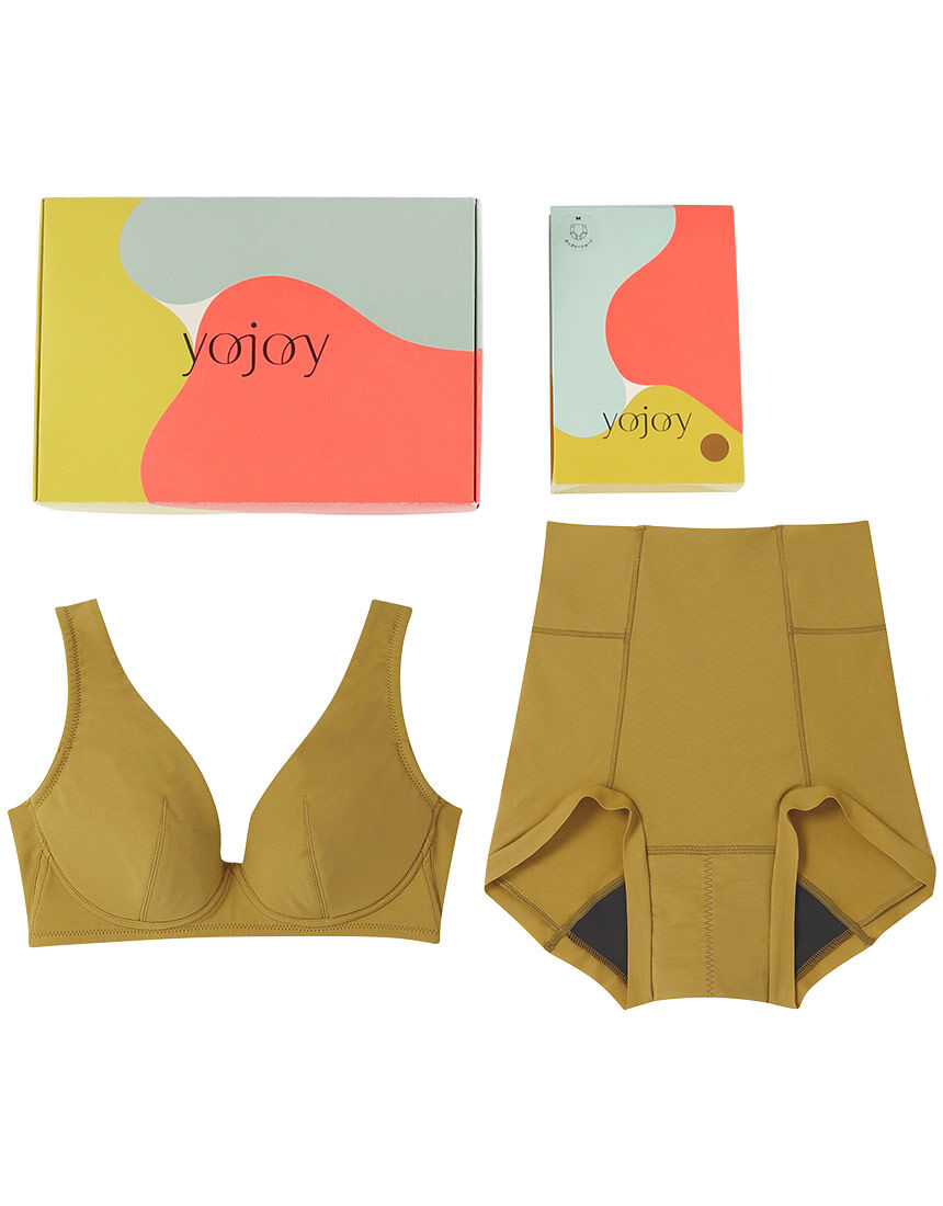 YOJOY 【ギフトBOX入り】ブラ＆サニタリーショーツセット ブラ