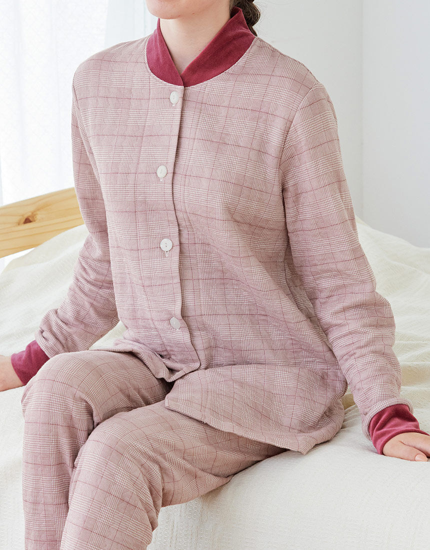 ワコール／ラブボディ ベロア付ニットキルトパジャマ OPF521｜ワコール