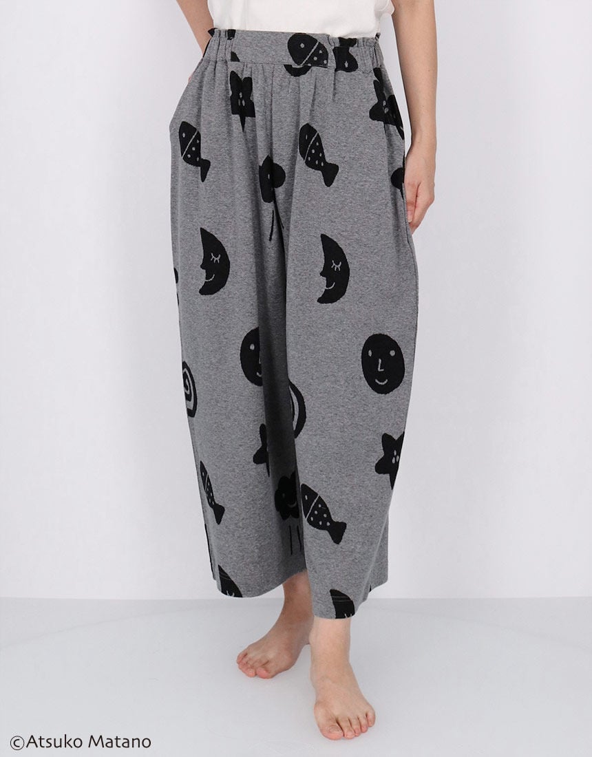 アツコマタノ 【綿100％】ジャカード素材 太陽や雲、星などの