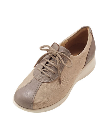 コットン牛革コンビスニーカー５Ｅ, , main