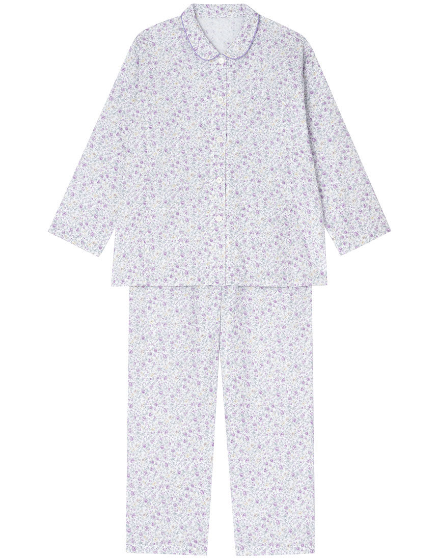 【綿１００％】【二重ガーゼ】小花柄 パジャマ