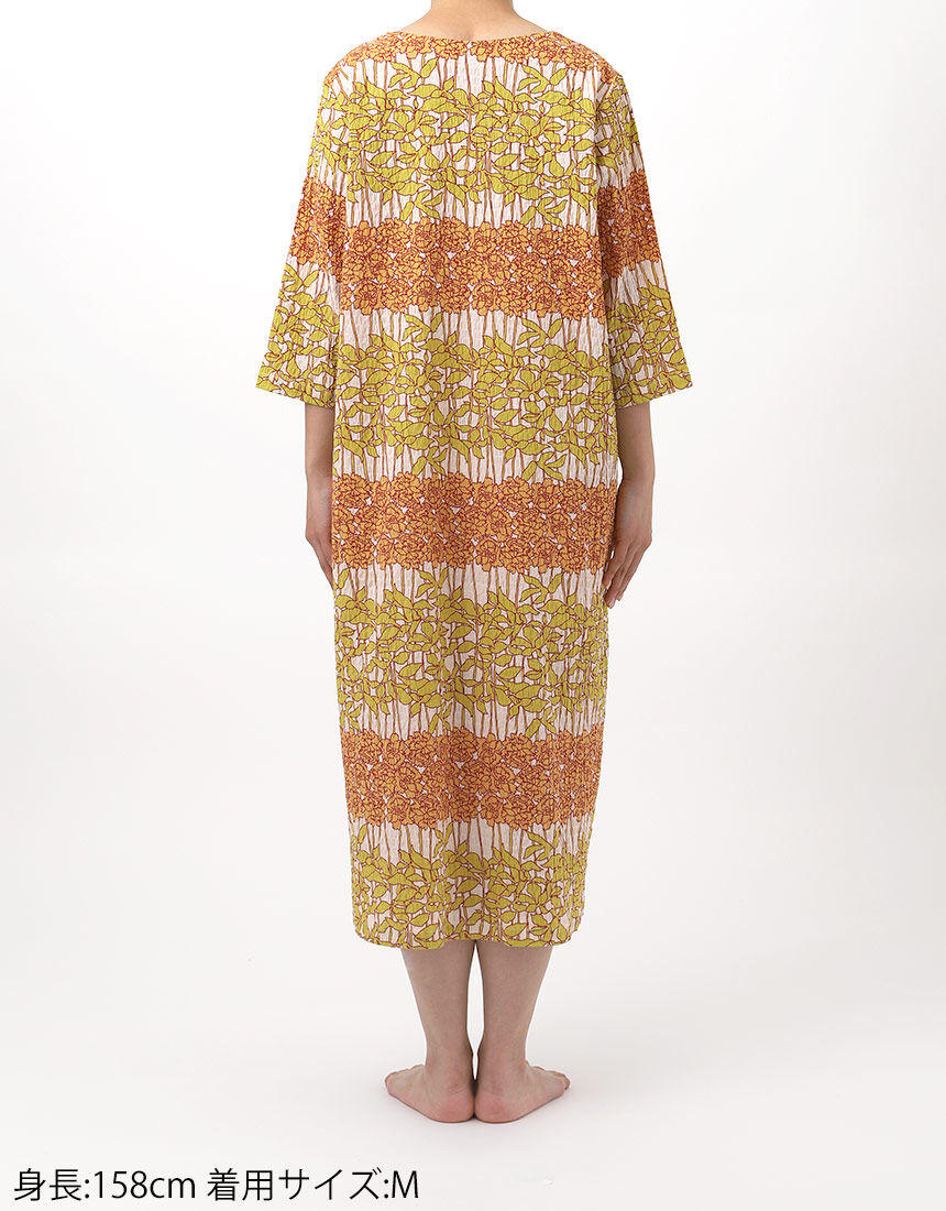 【未使用】ワコール マタノアツコ レディース ワンピース おめかしねこ 黄色 L ATSUKO MATANO by WACOAL ワコール レディース マタノアツコ