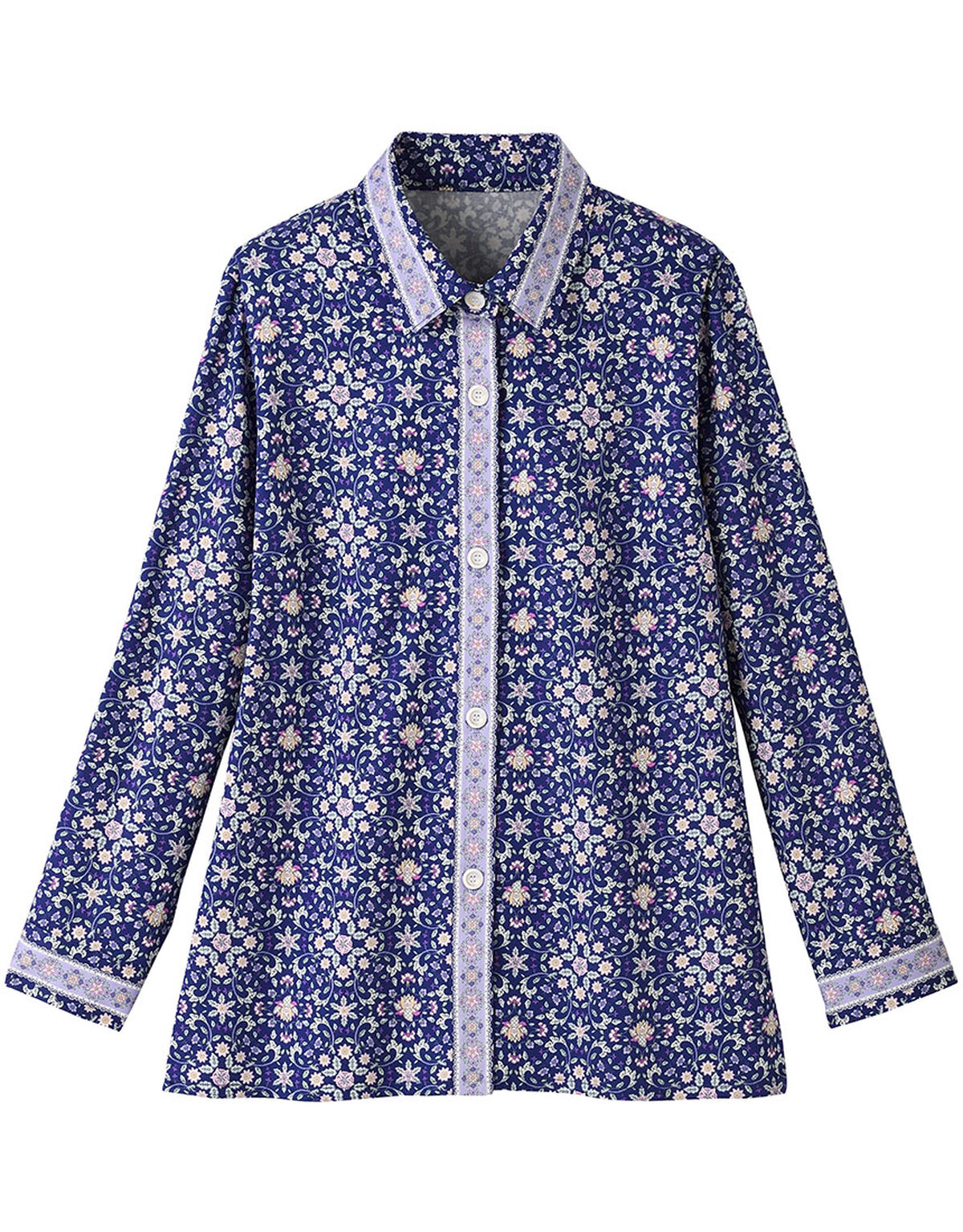 川島織物セルコン長袖レースブラウス 