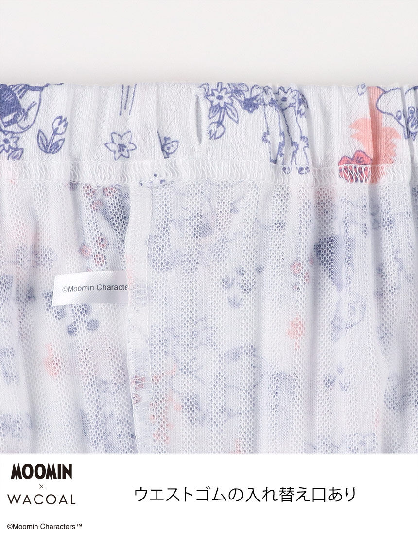 ワコール_キッズ MOOMIN×ワコール ムーミンたちが花畑の中で