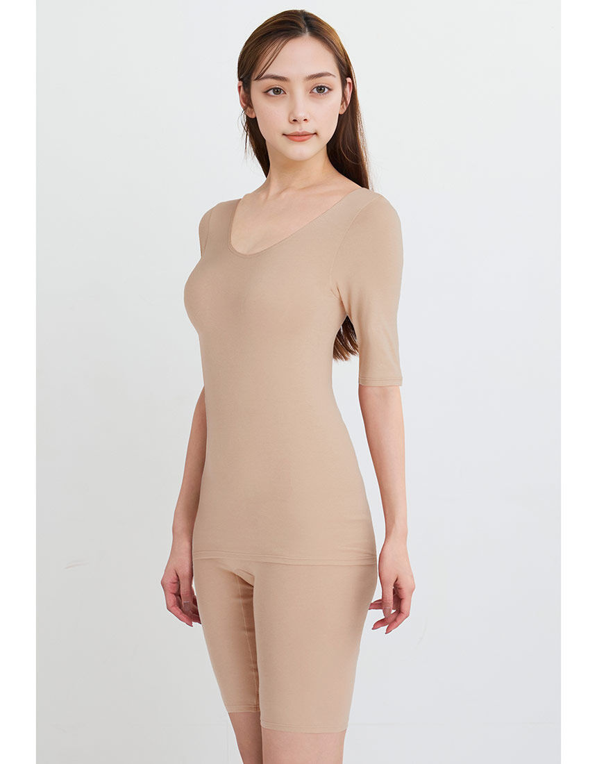 ワコール ふんわりあったかタイプ トップス（5分袖） CLC510