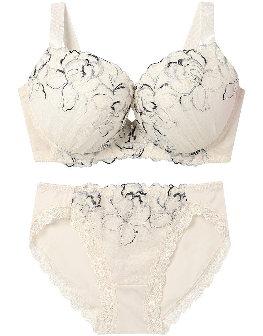 Lingè Noël ランジェノエル 美胸脇高 グラマーサイズ ブラ＆ショーツ