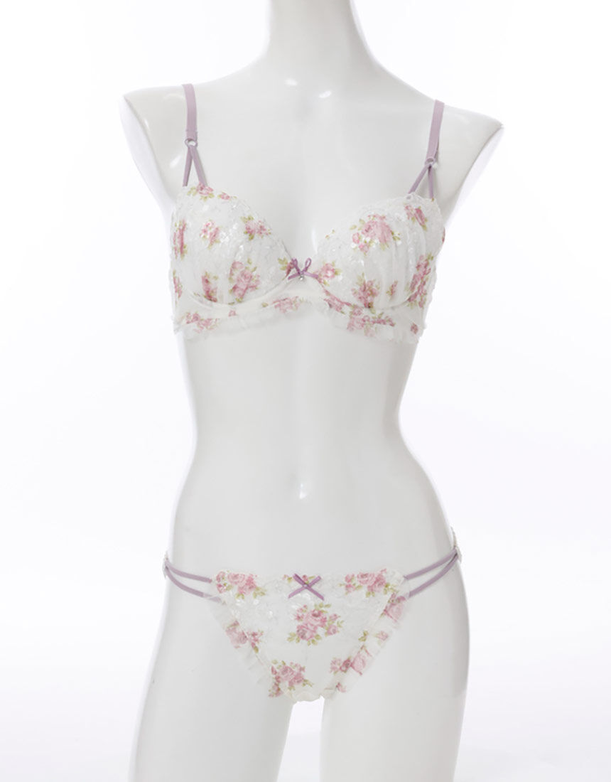 Lingè Noël ランジェノエル バイカラーローズ ブラ＆ショーツセット