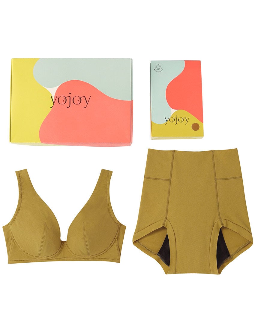 YOJOY 【ギフトBOX入り】ブラ＆吸水サニタリーショーツセット