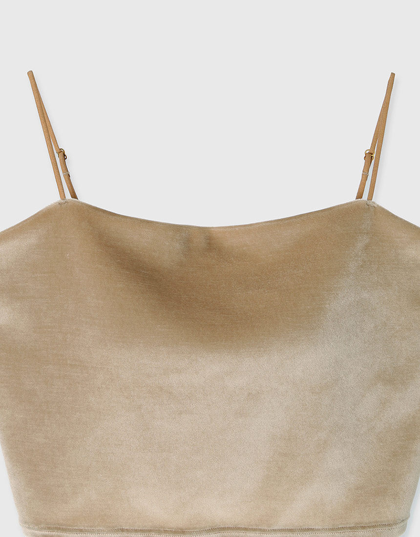【新品】OURWACOAL×anuansカップインベロアショートキャミソール OUR WACOAL 【anuansコラボ】カップインベロア