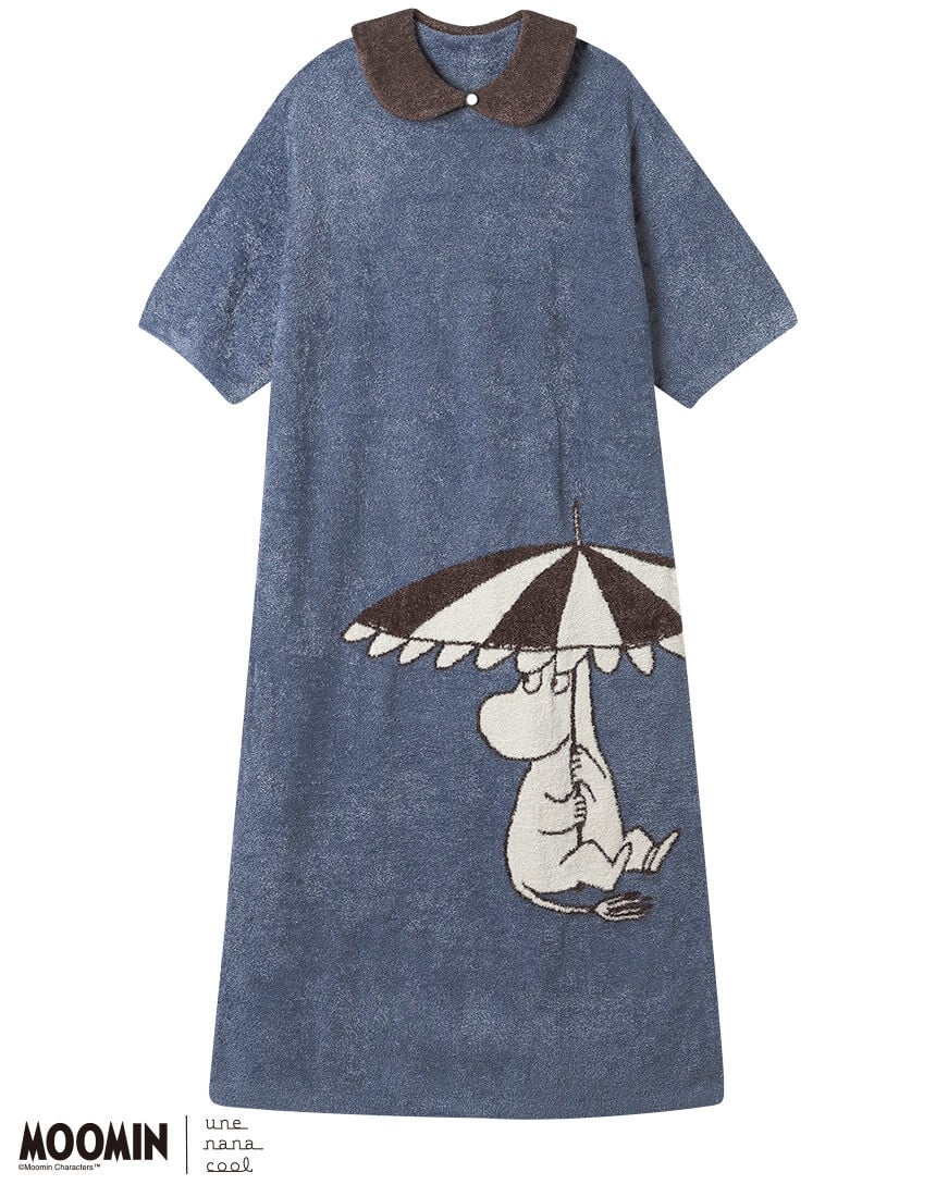 MOOMIN × une nana cool なめらかふわふわワンピース ルームウェア MOOMIN × une nana cool なめらかふわふわワンピース ルームウェア