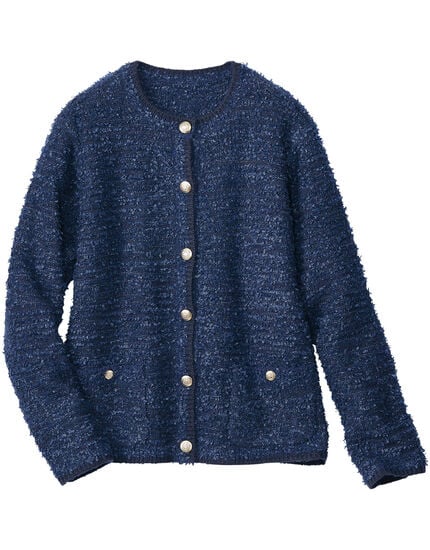 リボンヤーンニットジャケット, , main