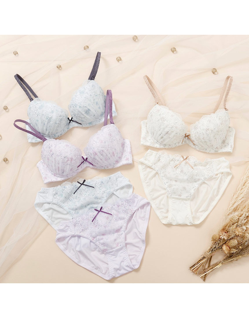 Lingè Noël ランジェノエル ロマンスフルール ブラ＆ショーツセット
