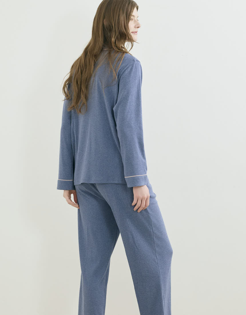 ウンナナクール 【綿100％】やわらか杢フライスパジャマ MADE