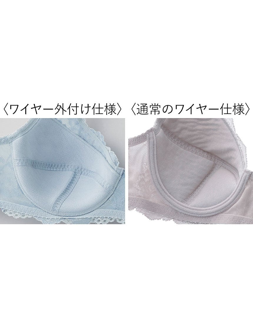 肌あたりがソフトな外付けワイヤーブラ, , hi-res