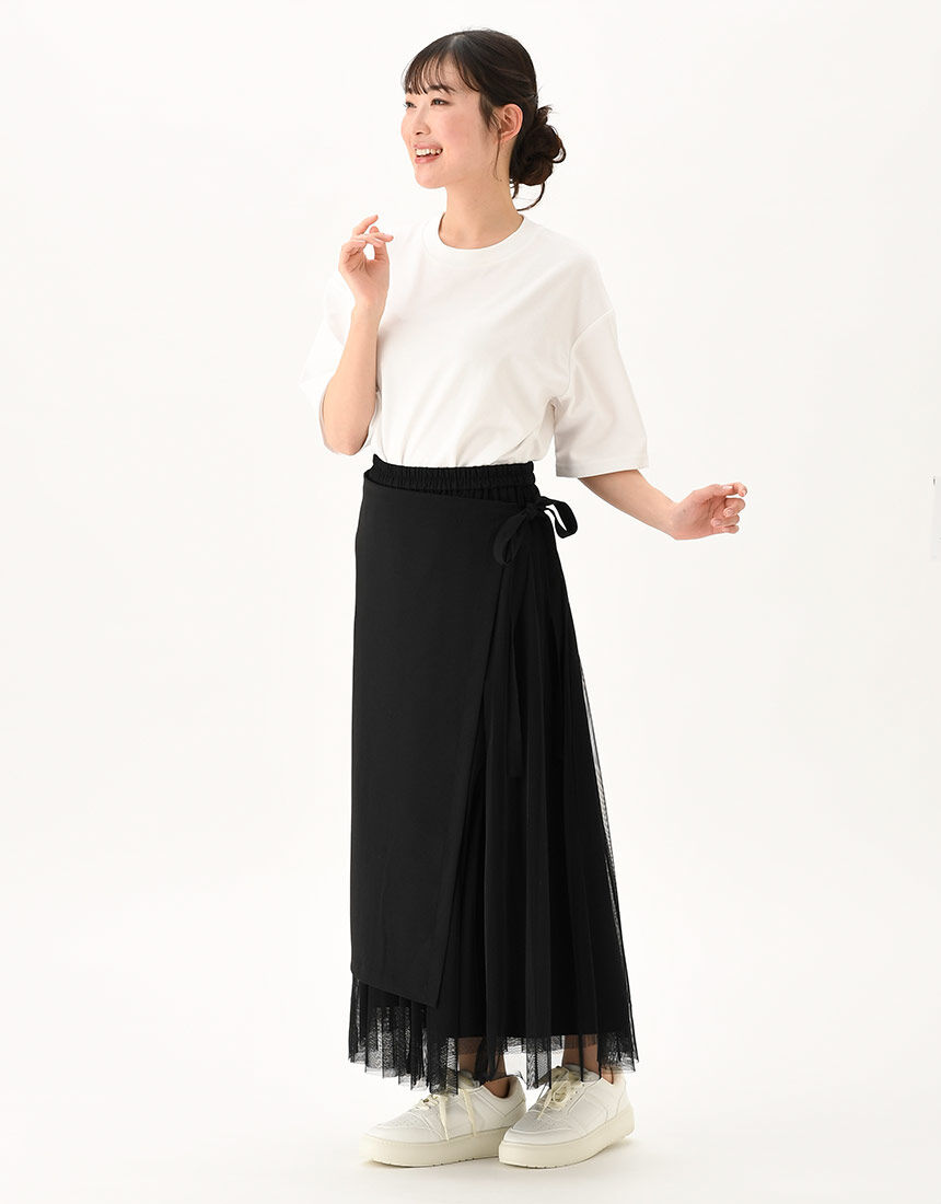 ワコール_カルソン 〈働ラクカルソン〉ラップスカート スカート KSN205