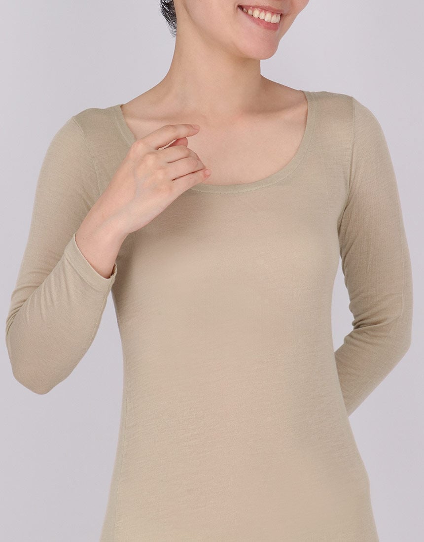 ワコール 【カシミヤ混】贅沢ニット トップス（8分袖） CLD367