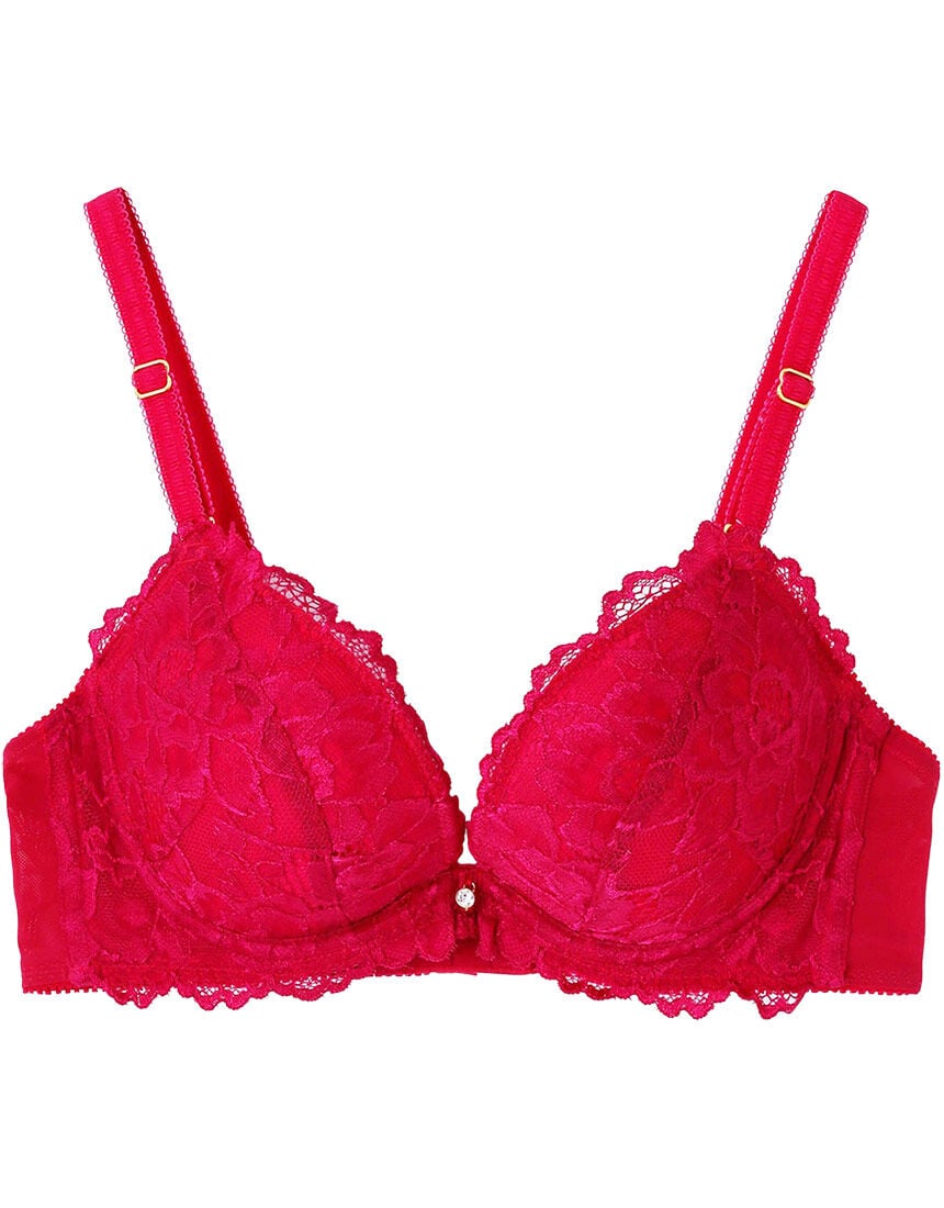 【フィットシリーズ楽盛りフィット】ストレッチレースブラジャー 3/4カップブラ 【フィットシリーズ楽盛りフィット】ストレッチレースブラジャー 3/4カップブラ