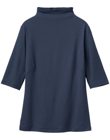 ボトルネックトップス五分袖, , main