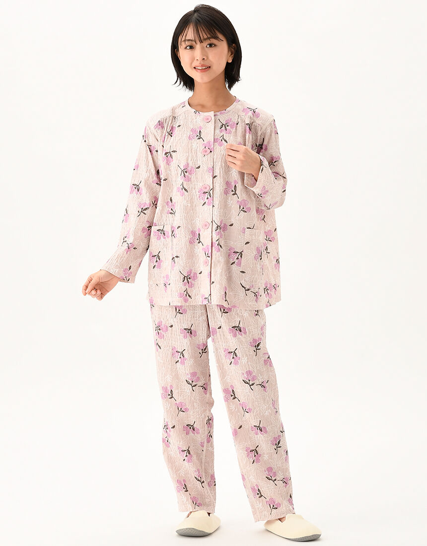 ワコール／らくラクパートナー 綿100％【七分袖・レモンボタン