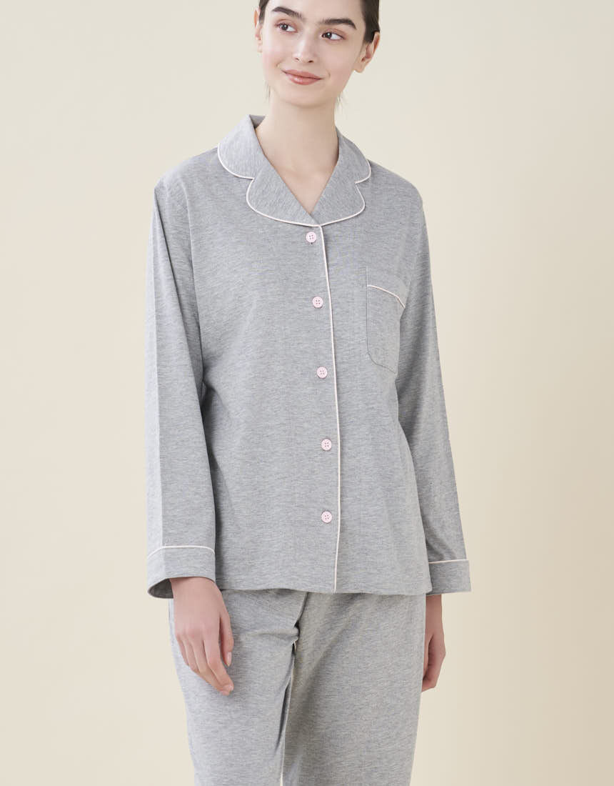 ウンナナクール 【綿混】もくもく天竺パジャマ MADE WITH