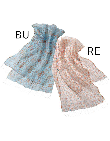 型染めシルクオーガンジーのショール, , main