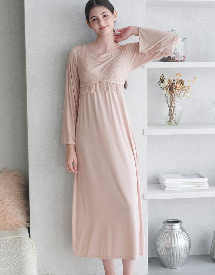 PEACH JOHN とろみのあるレーヨンジャージーのロングワンピース