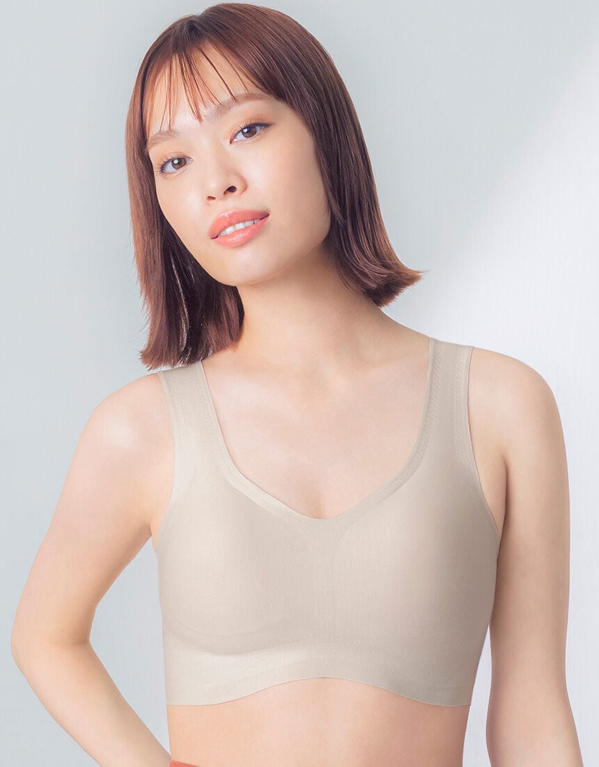 Wacoal　ワコール ウィング　綿の贅沢　ハーフトップ 3L　BE ウイング S〜3L【綿混】ムレにくく、ラクなのにきれいもキープ【綿