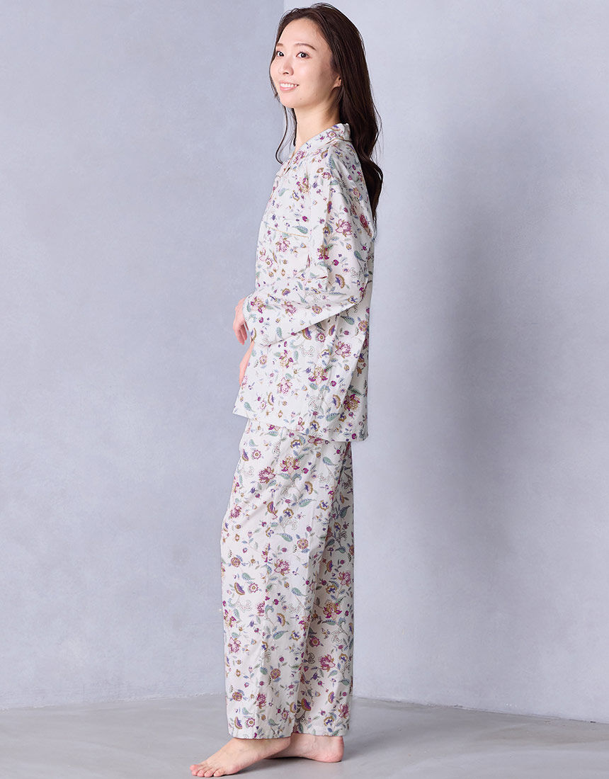 ワコール_リラックス＆スリープ 【綿100％】サテンパジャマ