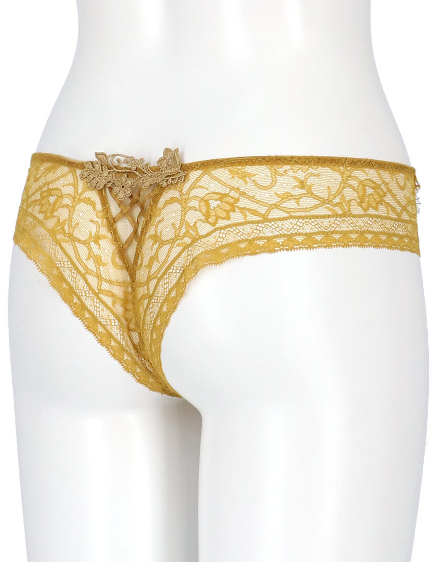 Yue バックスタイルのレースアップが美しい Tバックショーツ PJP479