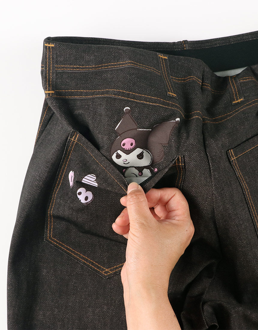 ワコール_カルソン 【KUROMI】コラボ 〈まるでデニム〉 ぐ〜んと