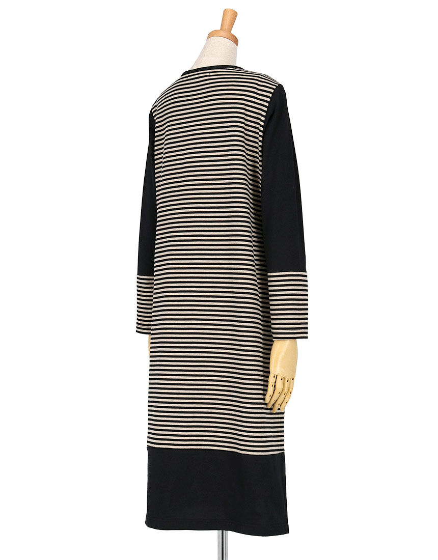 アツコマタノ 【綿100％】天竺素材 ボーダー×無地の組み合わせが