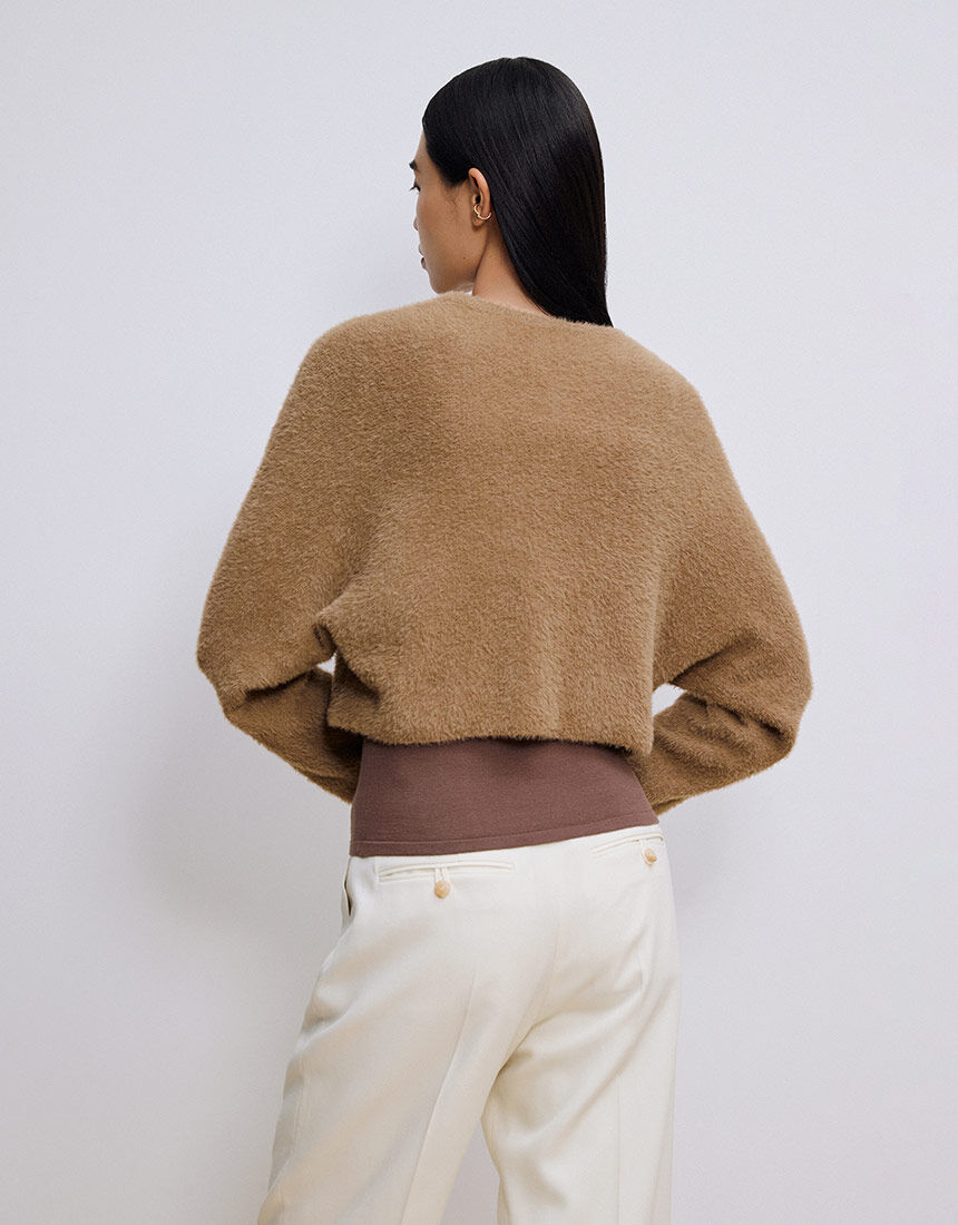 OUR WACOAL シャギーニットプルオーバー アウター トップス